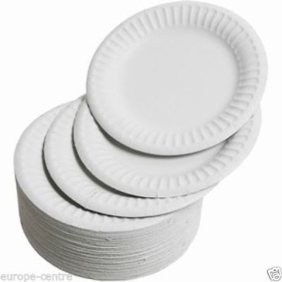 Fonteme 6-Inch Disposable Paper Plates – 1000 Count | White & Uncoated Microwavable Bulk Paper Plates | Perfect for Everyday Meals, Parties, and